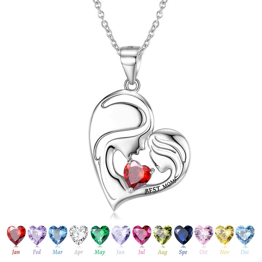Sterling Silver Best Mom Necklace Mother's Day Series Necklace