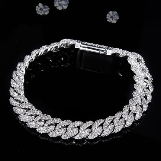 Silver Bracelet With Moissanite Diamonds