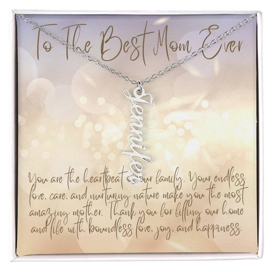 Mother's Pride: Personalized Multi Vertical Name Necklace